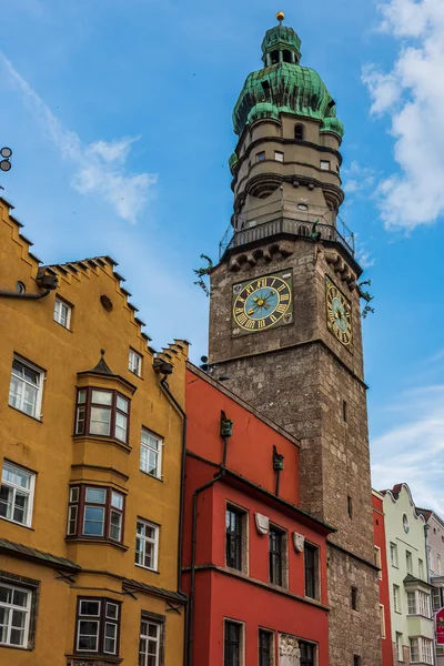 Stadstoren Het Oude Centrum Van Innsbruck Tirol Oostenrijk — Stockfoto