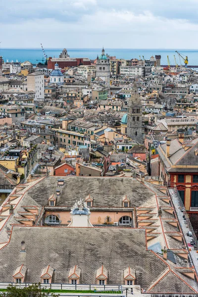 Pohled Staré Město Janov Spianata Castelletto Itálie — Stock fotografie