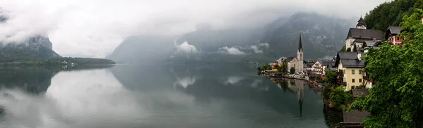 Cityscape Hallstatt Hallstattersee Slavná Obec Salzkammergut Rakousku Památka Světového Dědictví — Stock fotografie