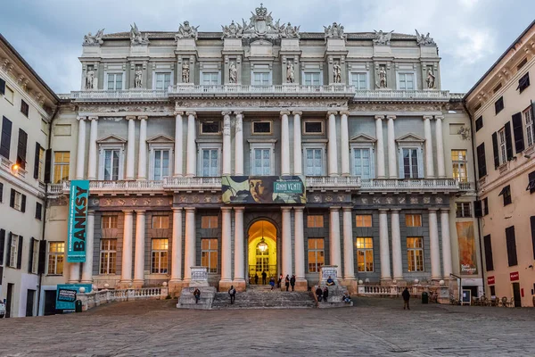 Genoa Italia Enero 2020 Palacio Ducal Edificio Histórico Génova Antiguo —  Fotos de Stock