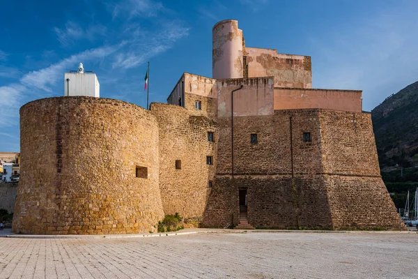 Castelo Antigo Perto Porto Castellammare Del Golfo Sicília — Fotografia de Stock