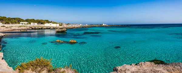 Průhledná Mořská Voda Lida Burrona Favignaně Egadské Ostrovy Sicílie — Stock fotografie