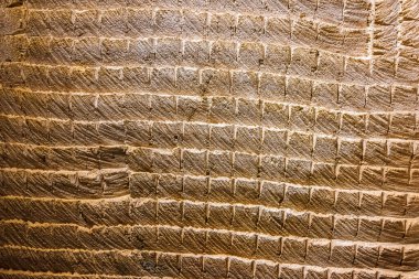 Sicilya 'daki Aegadian Adalarından biri olan Favignana' daki Tuff madeni.