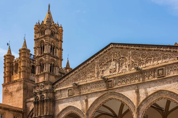 Torre Del Reloj Catedral Palermo Iglesia Catedral Archidiócesis Católica Palermo — Foto de Stock