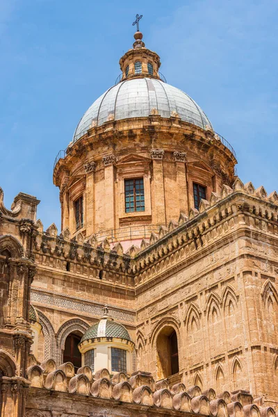 Cúpula Catedral Palermo Iglesia Catedral Arquidiócesis Católica Romana Palermo Ubicada — Foto de Stock