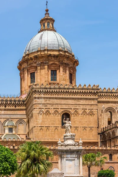 Cúpula Catedral Palermo Iglesia Catedral Arquidiócesis Católica Romana Palermo Ubicada — Foto de Stock