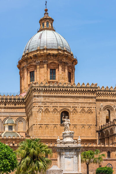 Dome of the Palermo Cathedral is the cathedral church of the Roman Catholic Archdiocese of Palermo, located in Palermo, Sicily, southern Italy. It is dedicated to the Assumption of the Virgin Mary