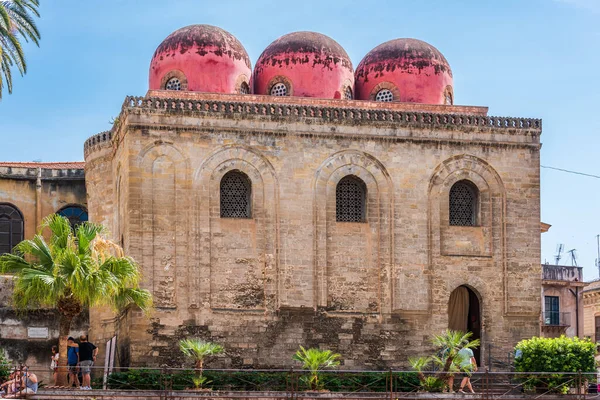 Church San Cataldo Its Red Domes Old Town Palermo Sicily — Stock Photo, Image