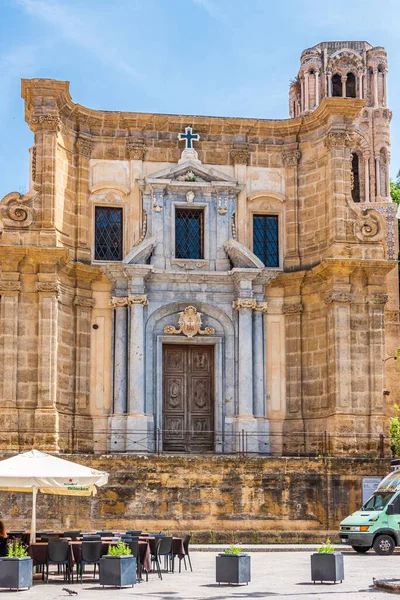 Church Saint Mary Admiral Also Called Martorana Old Town Palermo — Stock Photo, Image