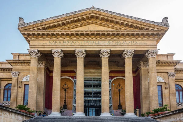 Teatro Massimo Vittorio Emanuele Opera House Starém Městě Palermo Sicílii — Stock fotografie