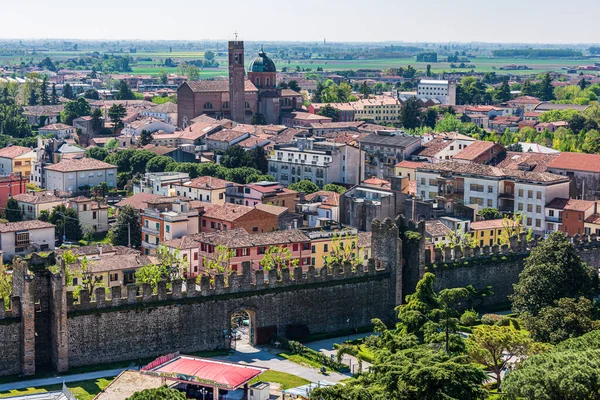 Die Altstadt Der Ummauerten Stadt Este Venetien Aufgenommen Vom Turm — Stockfoto