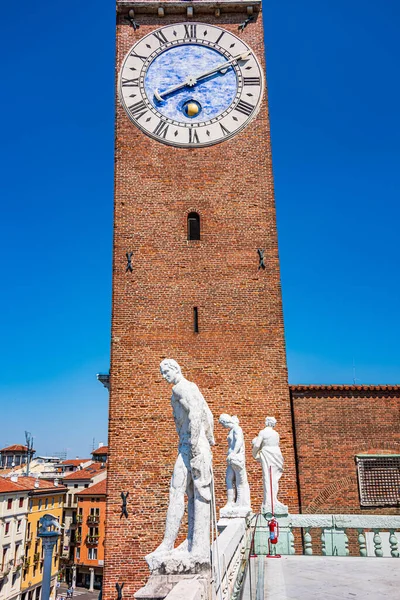 Torre Relógio Basílica Palladiana Edifício Renascentista Património Mundial Unesco Piazza — Fotografia de Stock