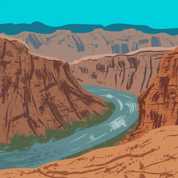 Parco nazionale del Grand Canyon — Vettoriale Stock