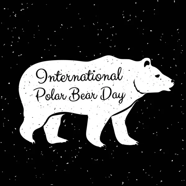 Día Internacional del Oso Polar — Archivo Imágenes Vectoriales