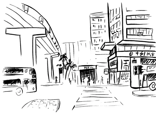 Rue de Hong kong — Image vectorielle