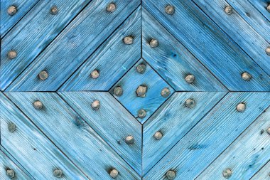 Doğal desenli eski mavi ahşap doku.