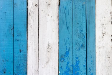 Doğal desenli eski mavi ahşap doku.
