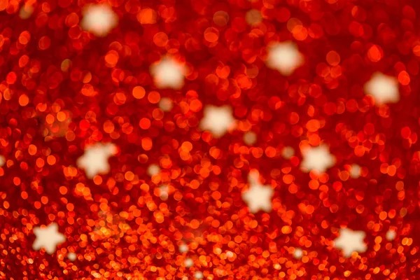 Festive Christmas Background Stars Abstract Twinkled Bright Background Bokeh Defocused — Stock Photo, Image