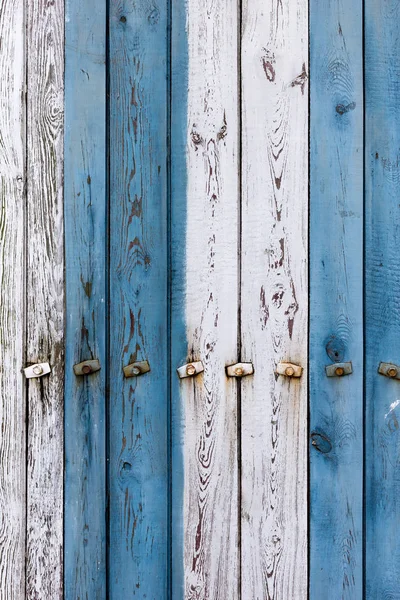 Oude beschilderde houten muur - textuur of achtergrond — Stockfoto