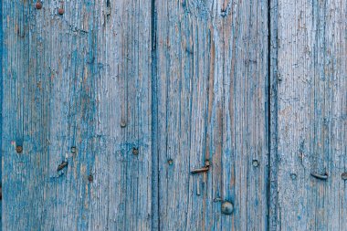 Doğal desenli eski mavi ahşap doku.