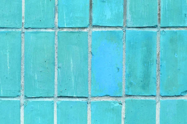 Background of old blue brick wall pattern texture. — Stock Photo, Image