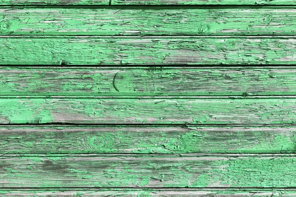 A velha textura de madeira verde com padrões naturais — Fotografia de Stock