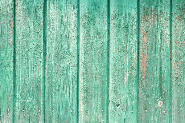 A velha textura de madeira verde com padrões naturais — Fotografia de Stock