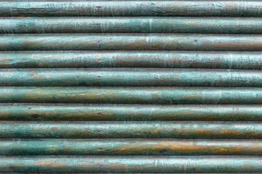 Doğal desenli eski yeşil ahşap doku.