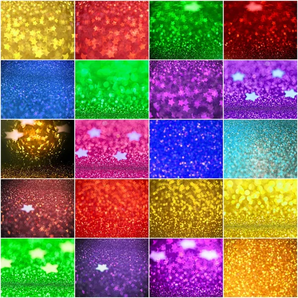 Collection of background with  stars. Abstract twinkled background with bokeh defocused lights