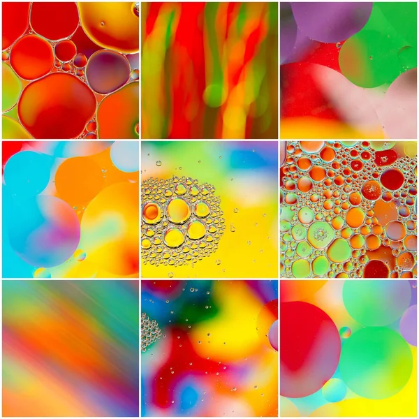 Collection of abstract colourful background. Long exposure effec — Stock Photo, Image