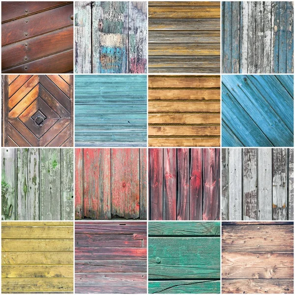 Big collection of wood texture backgrounds — Stock Photo, Image