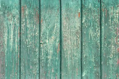 Doğal desenli eski yeşil ahşap doku.