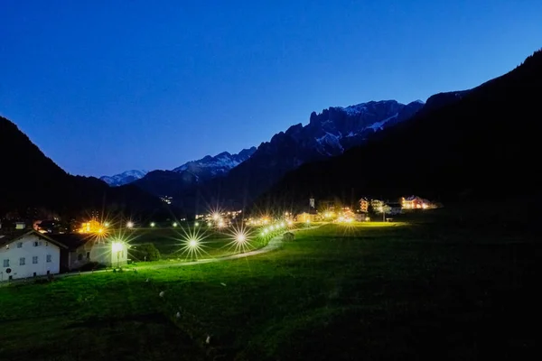 Landscape South Tirol at night — Stock Photo, Image