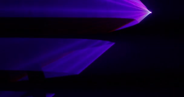 Farbiges Neondisko-Licht isoliert auf schwarzem Hintergrund 4k Filmmaterial — Stockvideo