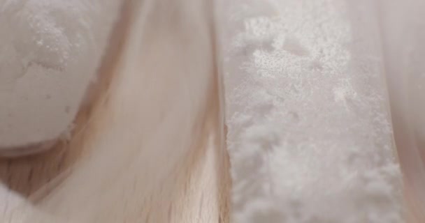 Close-up video of pieces of white dry ice — Stock Video