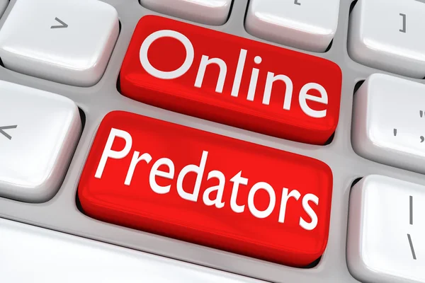Online Predators koncept — Stockfoto