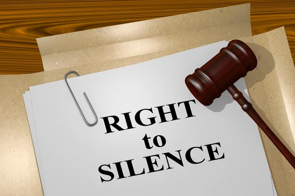 Concepto de Derecho al Silencio —  Fotos de Stock