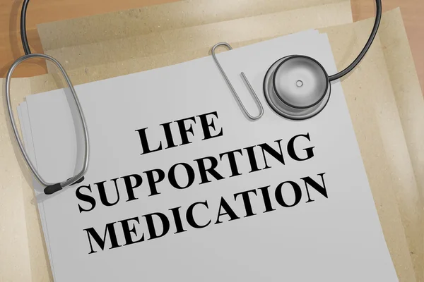 Életet támogató gyógyszer fogalma — Stock Fotó