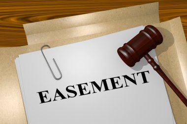 Easement title on legal document clipart