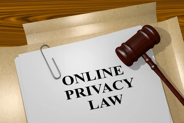 Online Privacy Law titel - Stock-foto