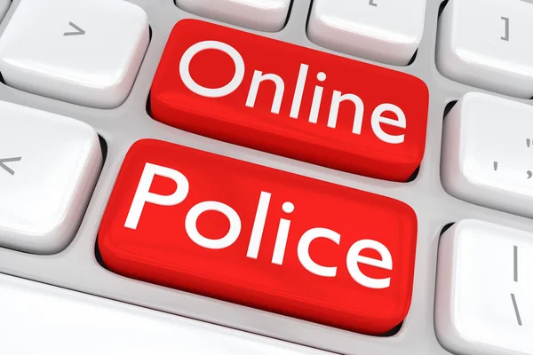 Concepto de policía en línea — Foto de Stock