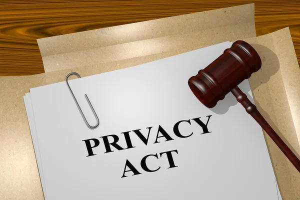 Tytuł ustawy o prywatności na dokument prawny — Zdjęcie stockowe