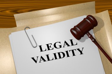 Legal Validity title on legal document clipart