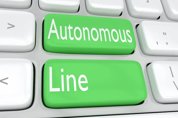 Autonoma Line koncept — Stockfoto
