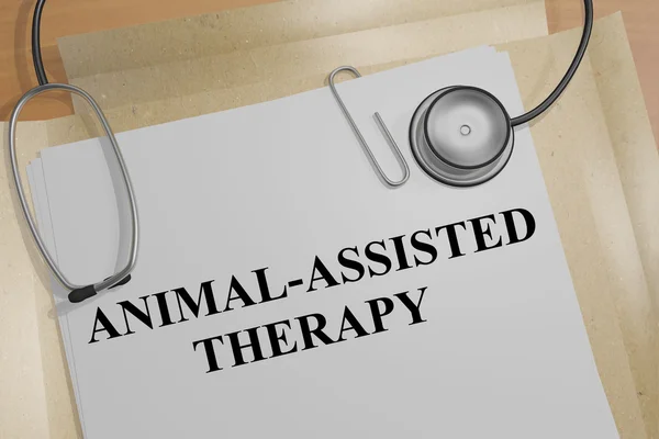 Terapia asistida por animales - concepto médico — Foto de Stock