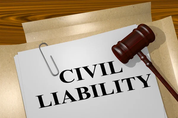 Título de responsabilidad civil en el documento jurídico —  Fotos de Stock
