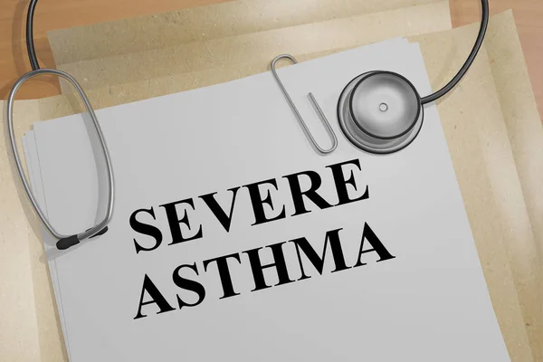 Severe Asthma -  title — Stock Photo, Image