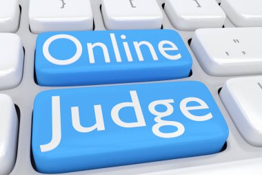 Düğmelerin üzerinde Online yargıç