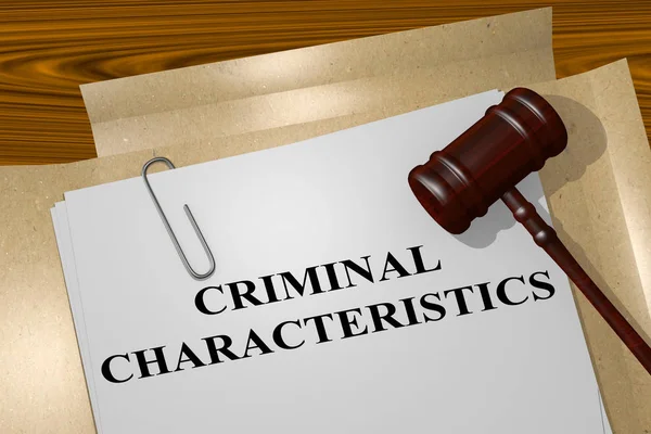 Criminal Characteristics title — Stock Photo, Image