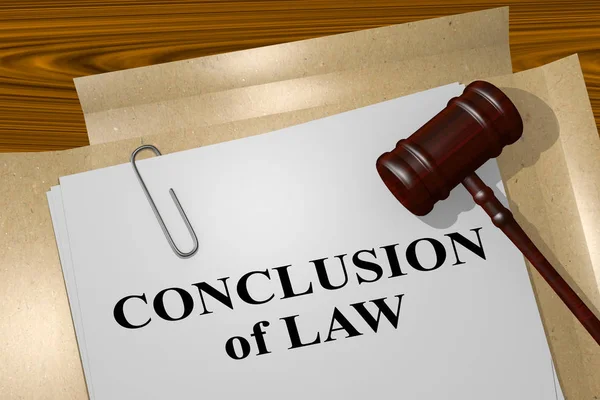 Conclusione del diritto - concetto giuridico — Foto Stock